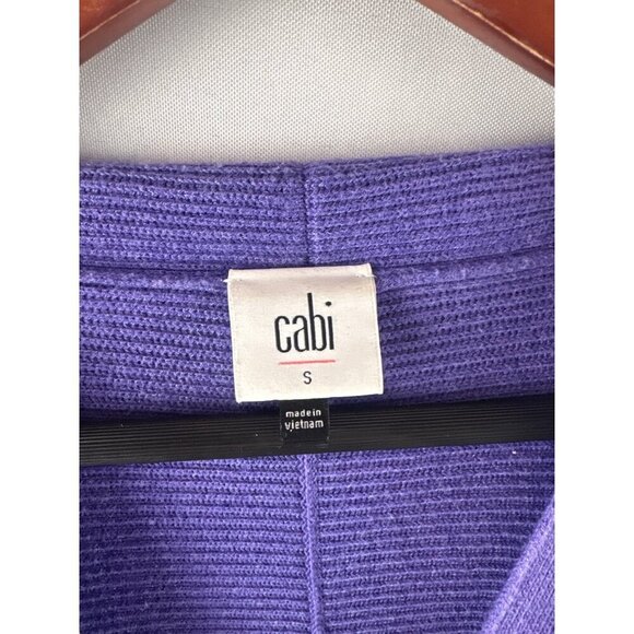 Cabi Purple Button-Up Ribbed Cardigan Sweater S - Picture 3 of 5